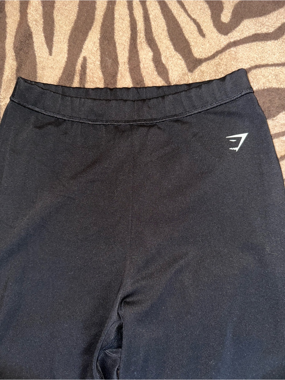 Gymshark Black High-Waist Leggings with Subtle Logo